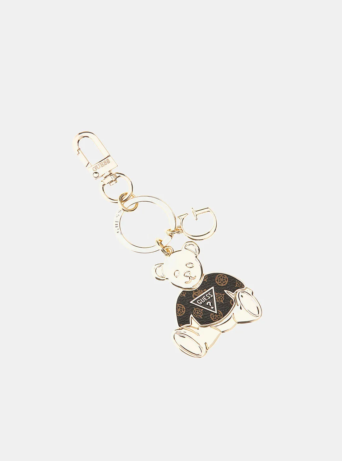 Gantungan Kunci Wanita Guess Gold Teddy Keyring Original