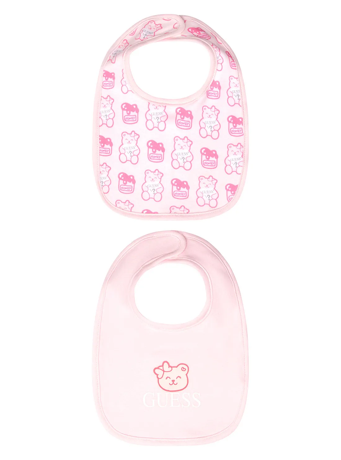 Guess Kids Selimut Bayi Eco Pink Bib Set Motif Teddy