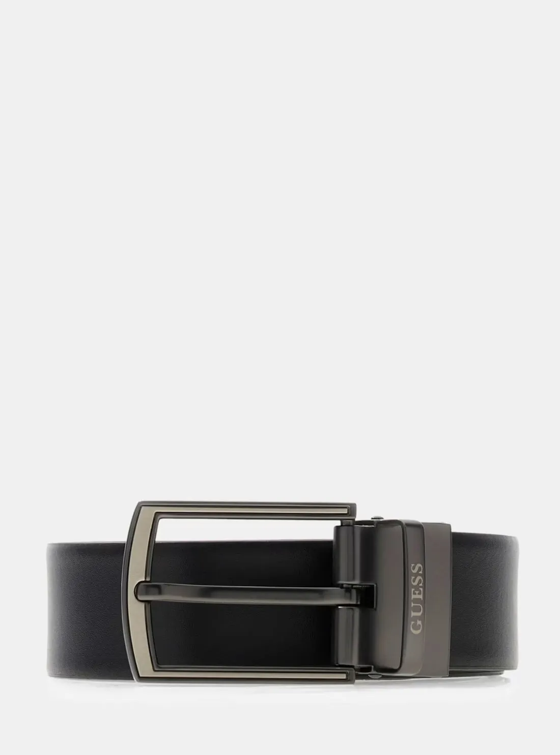 Ikat Pinggang Kulit Pria Guess Black Leather Belt