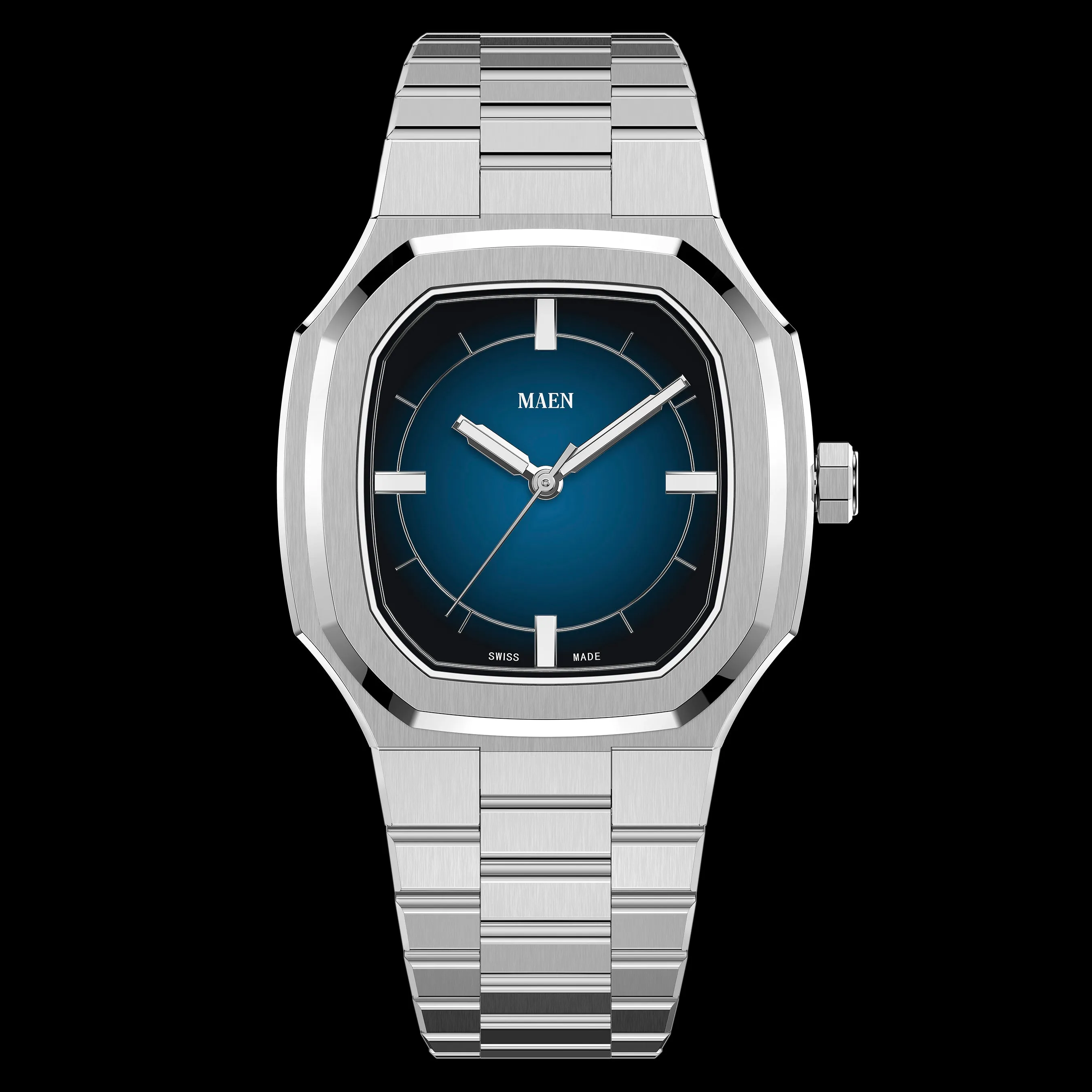 Jam Tangan Pria MAEN Manhattan 37 Worn and Wound Teal Limited Edition