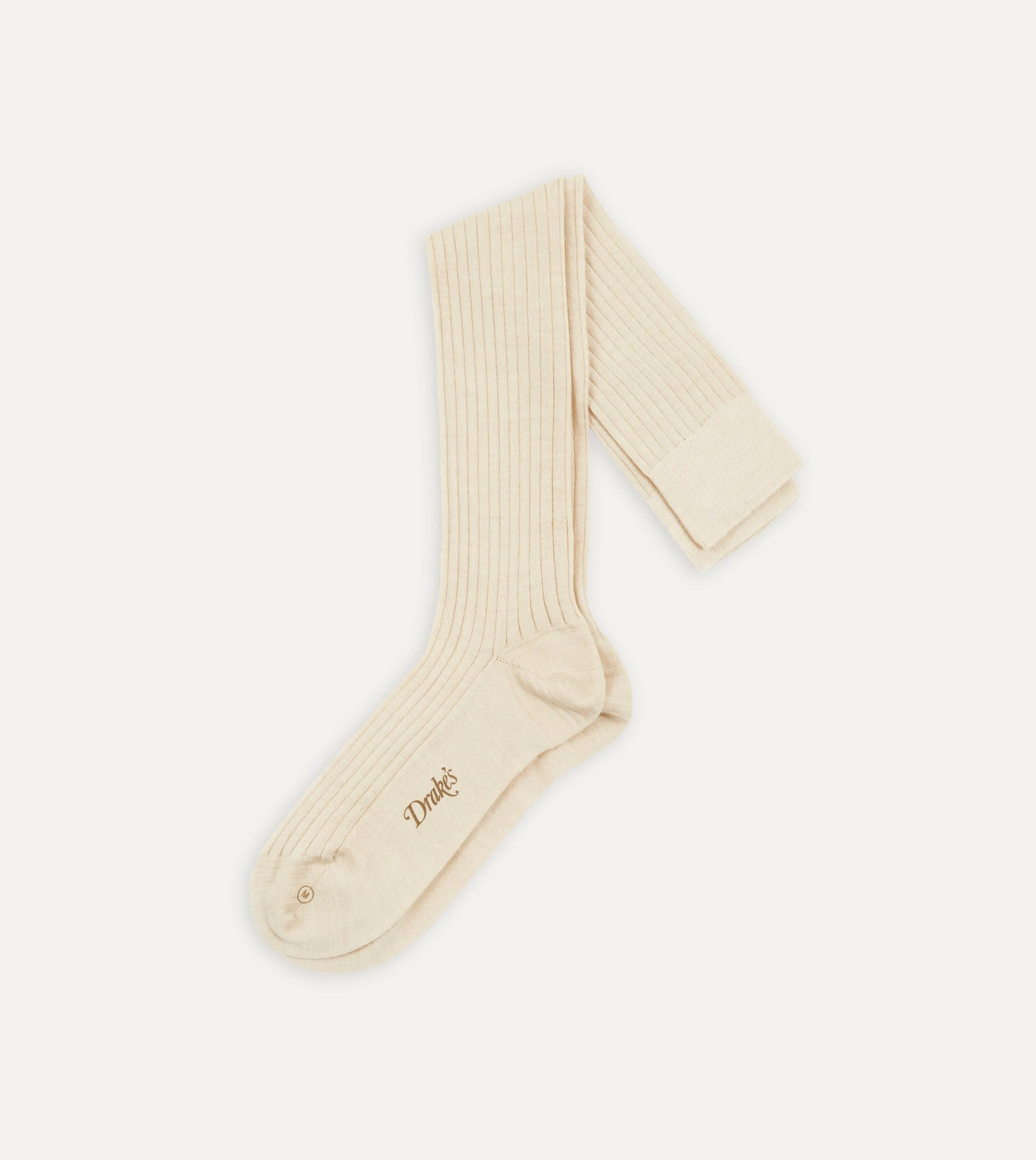 Kaos Kaki Wool Ecru Over-the-Calf Drake's
