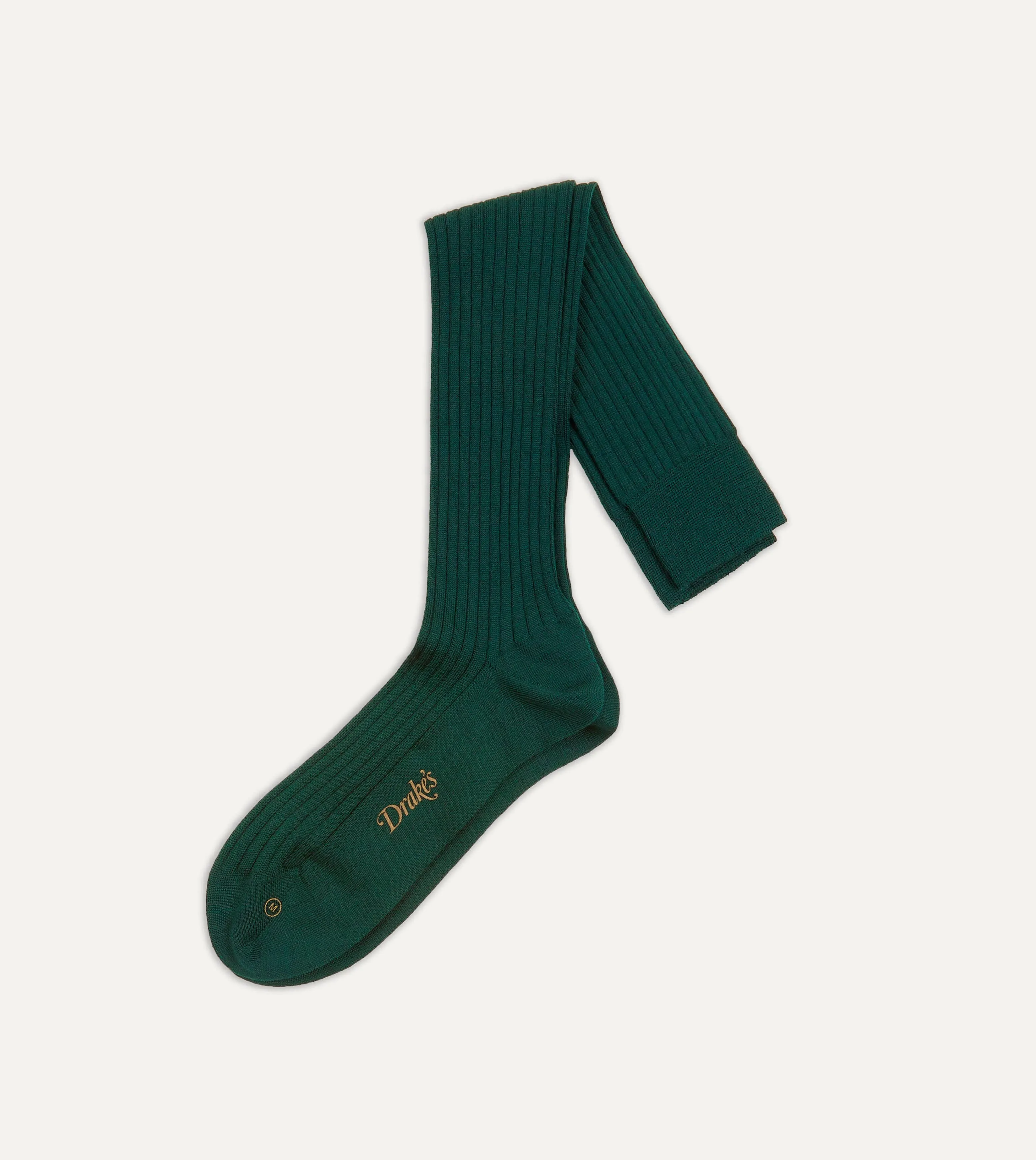 Kaos Kaki Wool Panjang Pria Dark Green Klasik
