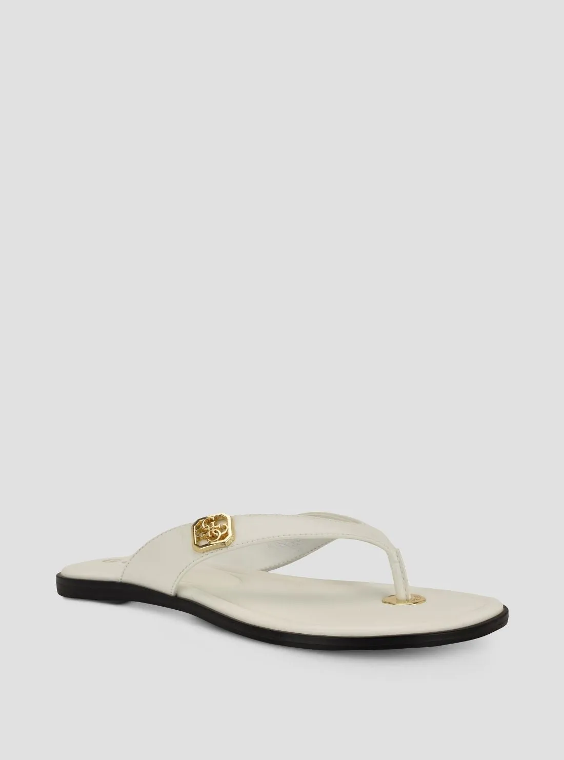 Sandal Flat Wanita GUESS White Lexing Original