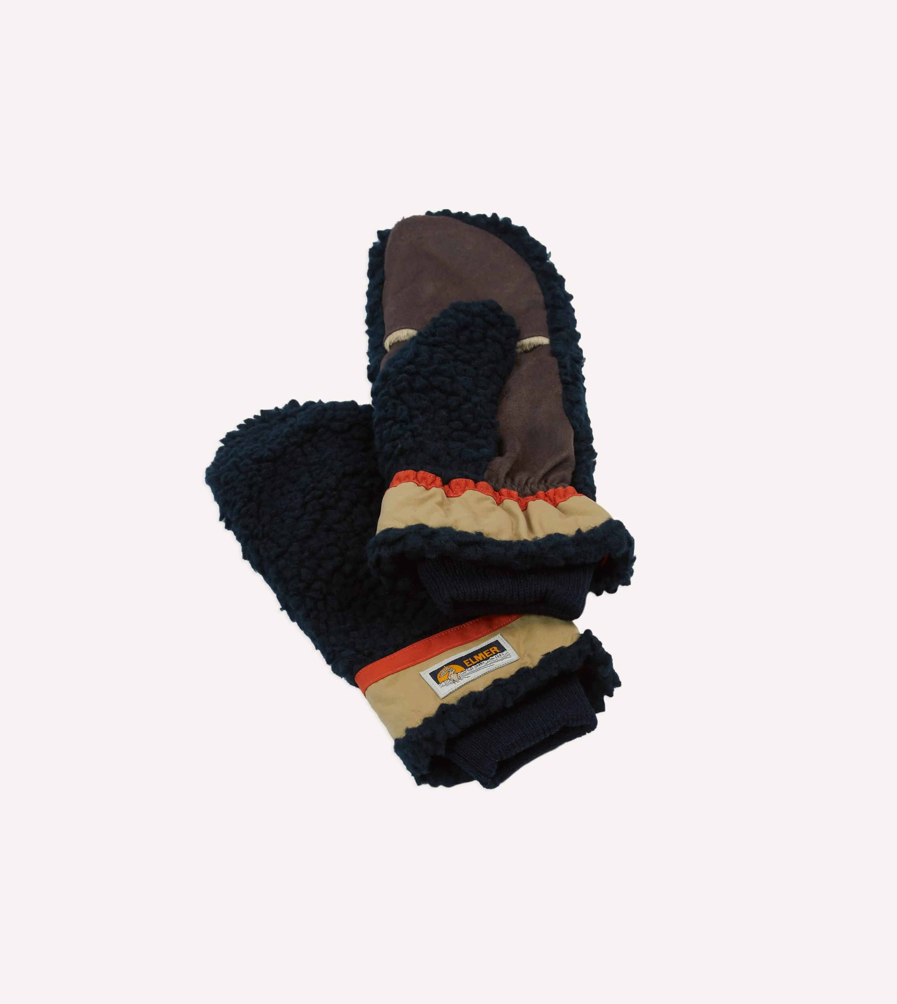 Sarung Tangan Wool Elmer Navy Teddy Mitten