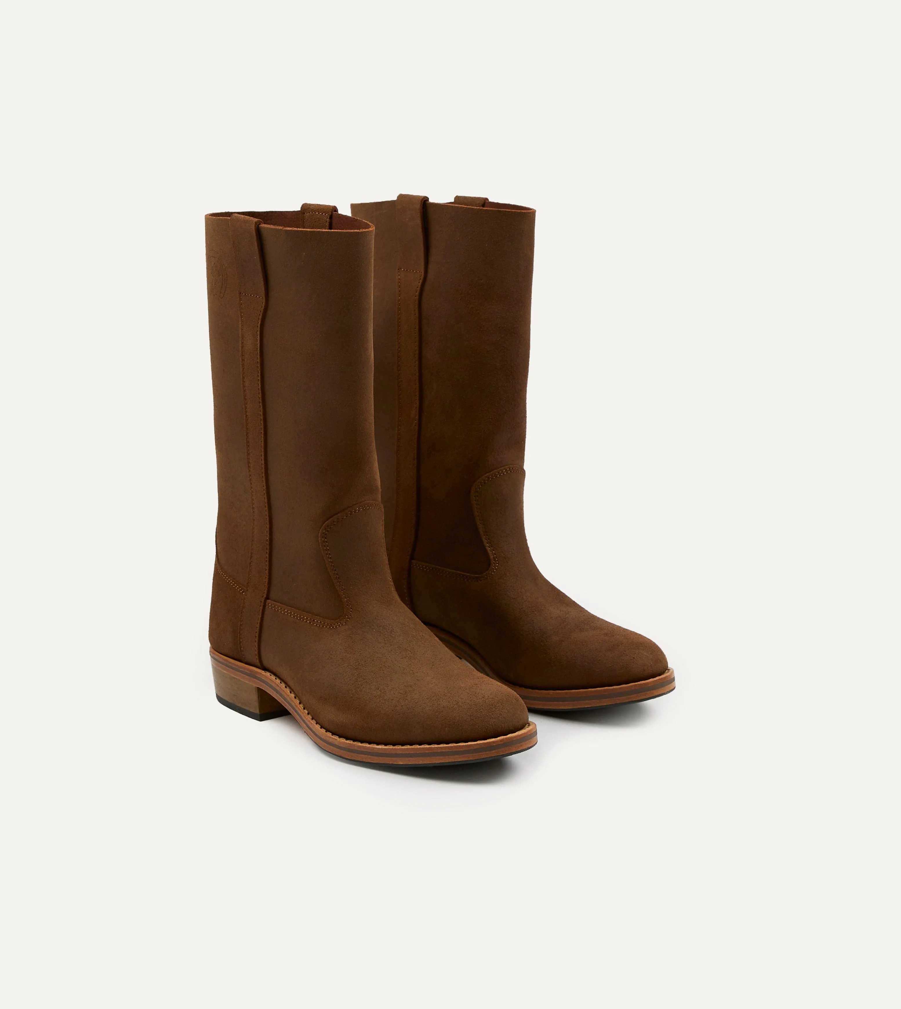 Sepatu Boots Kulit Pria La Botte Gardiane Camarguaise Cokelat