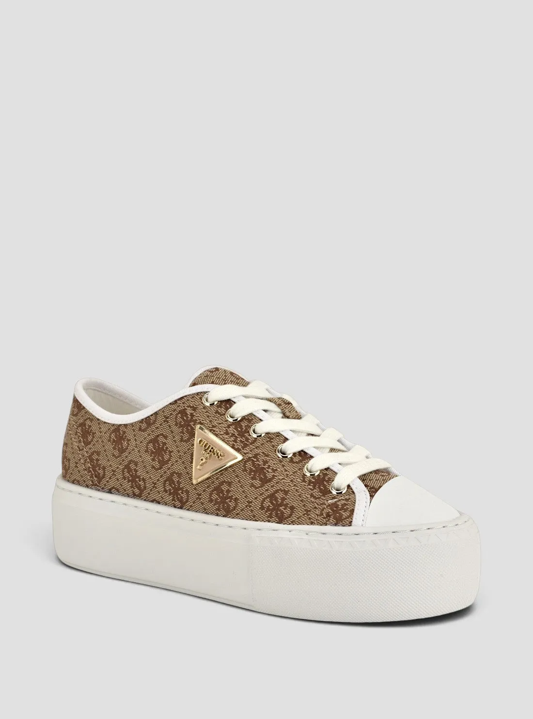 Sepatu Sneakers Wanita GUESS Medium Brown Joezi