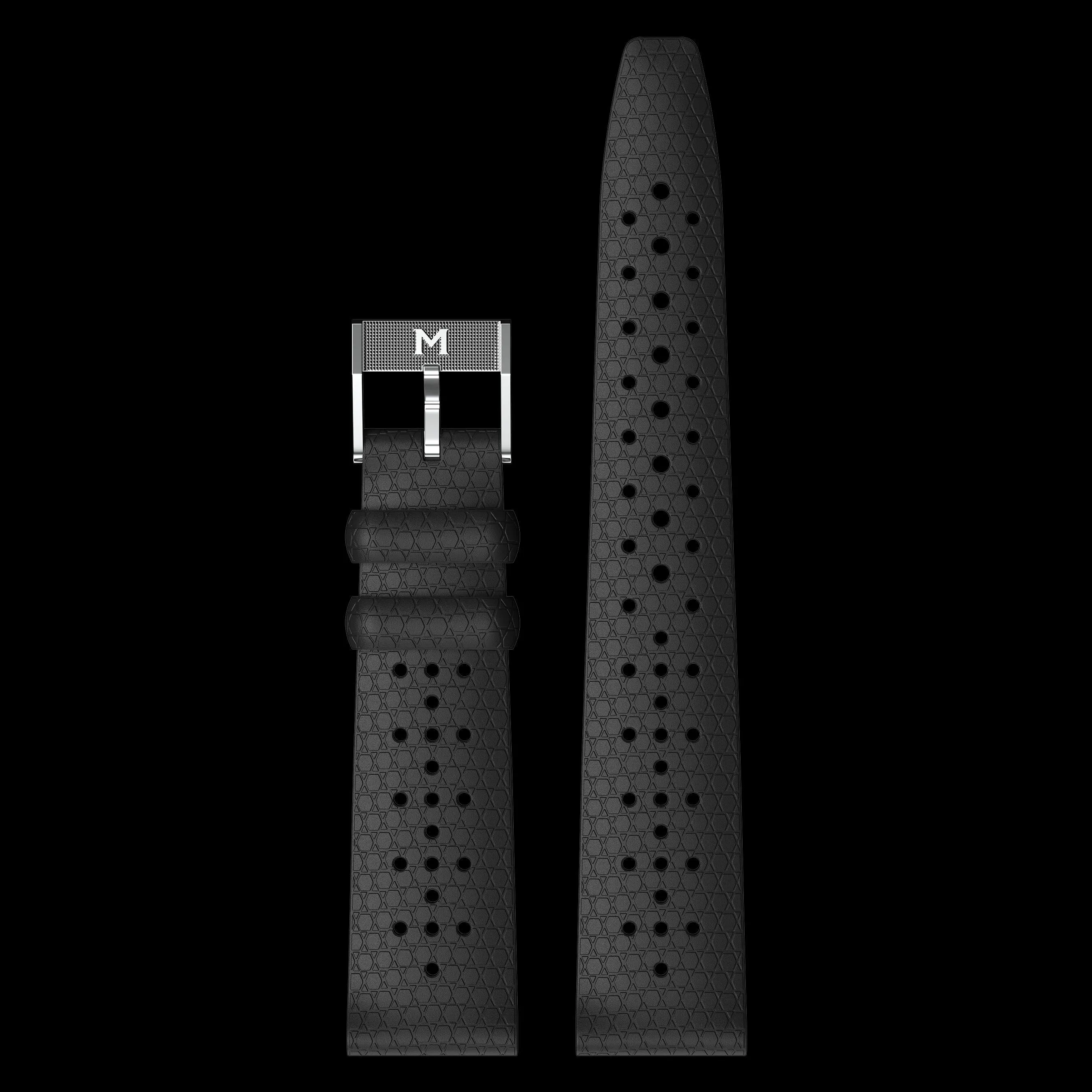 Strap Jam Tangan TPU Tropic Motif Lizard Hitam 20mm