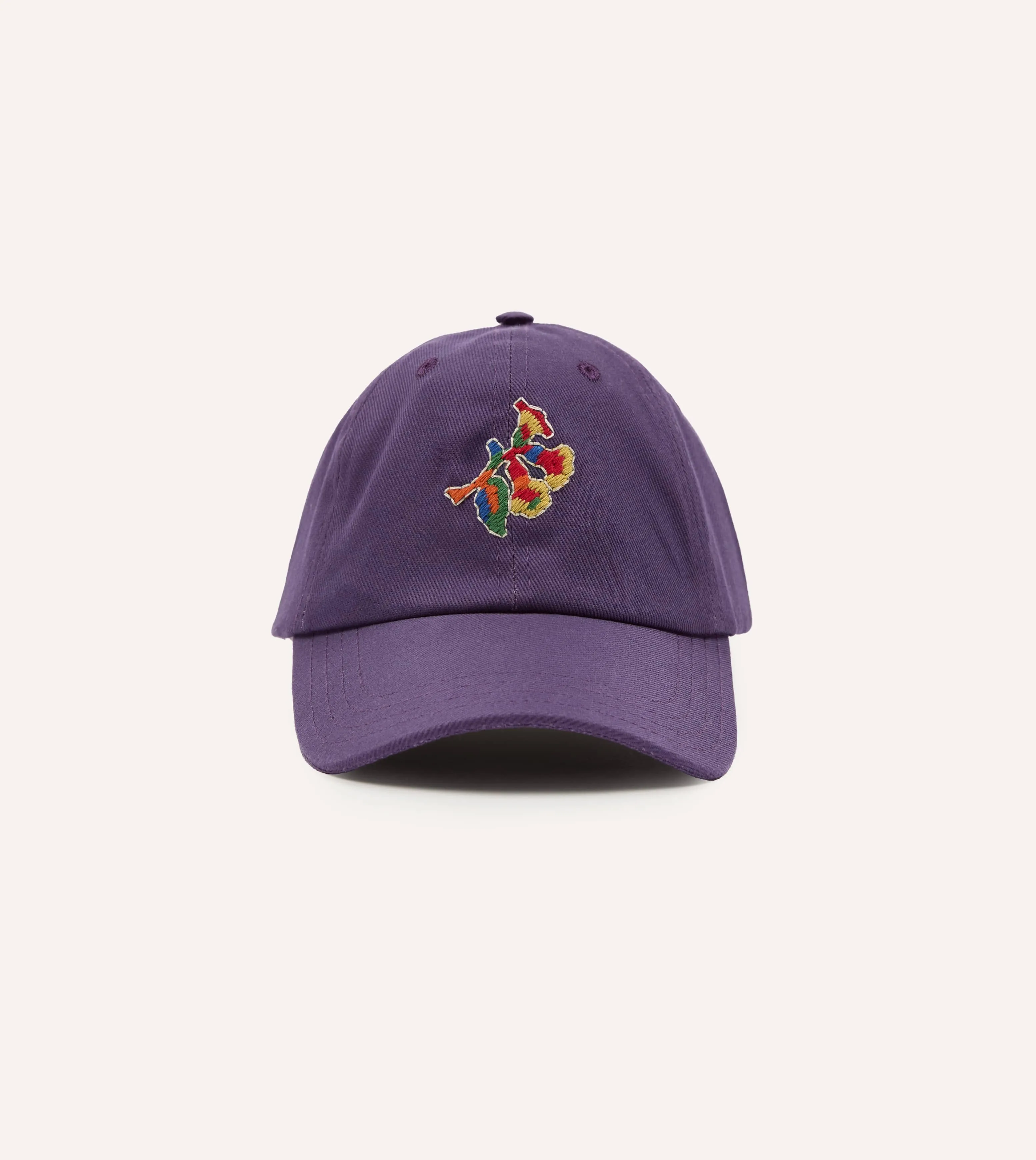 Topi Baseball Katun Ungu Drake's Tapisserie