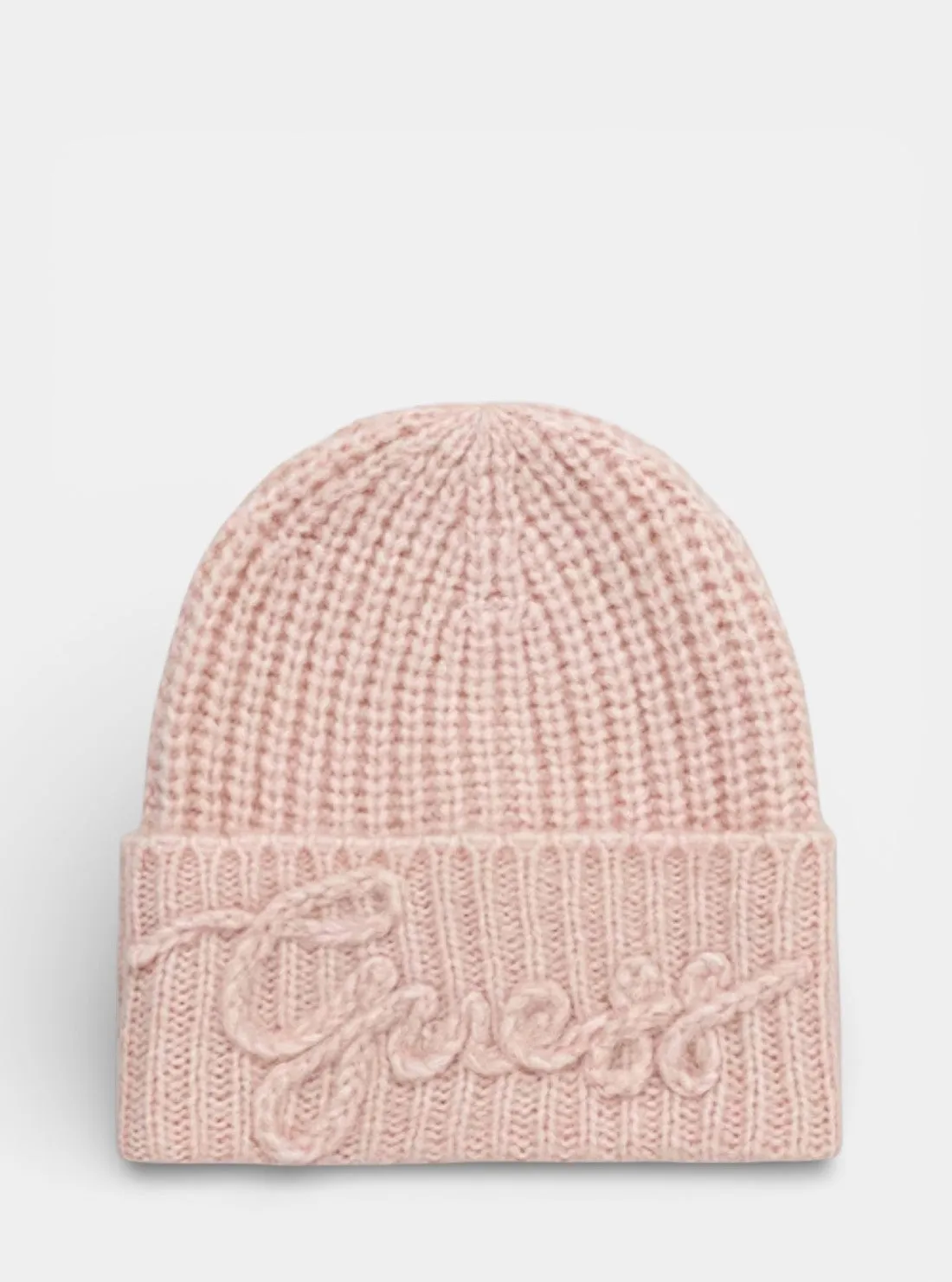 Topi Beanie Wanita GUESS Pink Lexie Rajut